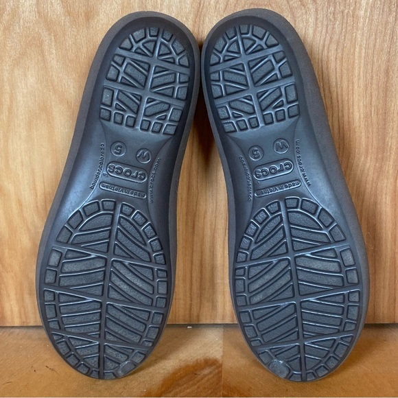 Womens 5 Crocs Mammoth Lined Ballet Flats Grey TSS0140 - Picture 7 of 8